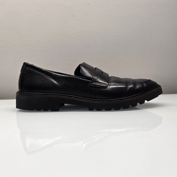 Ecco Shoes - ECCO Modtray Penny Loafer EU 41 US 10 Black Leather Lug Sole Slip On Comfort